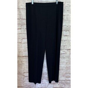 Ming Wang Pull On Pants Womens XL Black Acrylic Knit Dressy Career Designer